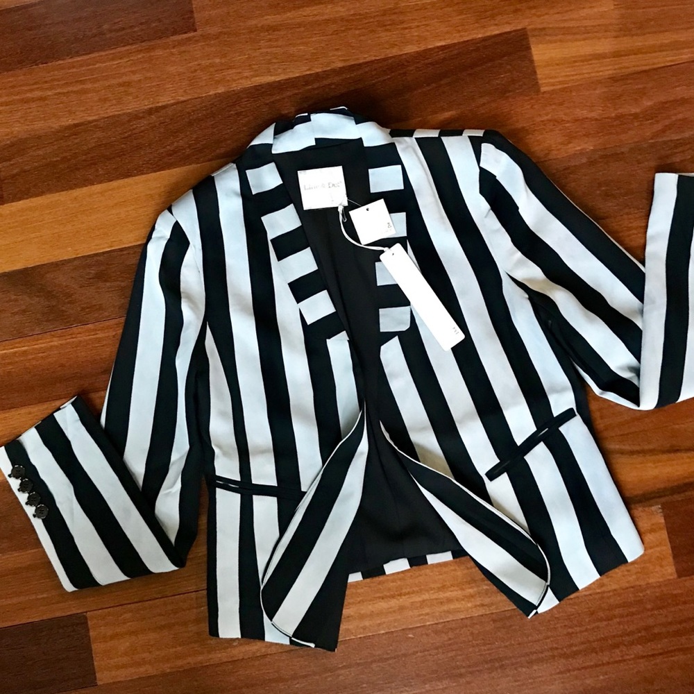 Line & Dot Open Front Blazer Size XS - Picture 3 of 8